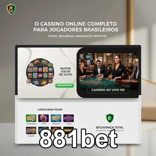 Tela do app 881bet mostrando jogos de cassino