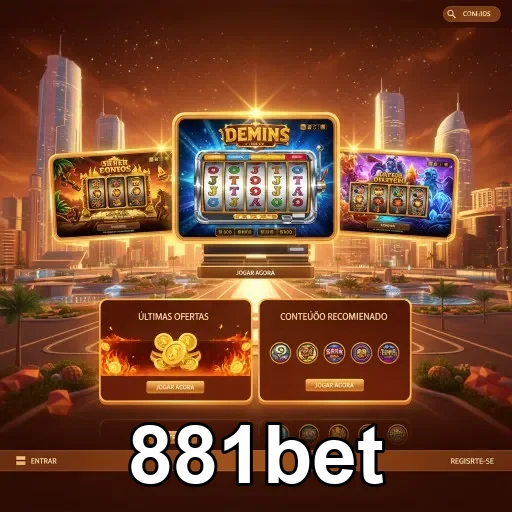 Jogador explorando slots imperdíveis na 881bet